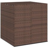 vidaXL vrtna škatla za blazine pe ratan 100x97,5x104 cm rjava | Shoptok.si