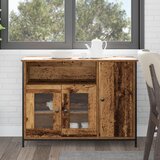 vidaXL Rustikalna Stranska Omara Star Les Inženirski Les 100 x 35 x 75 cm | Shoptok.si