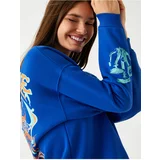 Koton Sweatshirt - Blue - Oversize