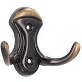 SIRO Garderobna kljuka (Do x Š x V: 84 x 67 x 33 mm, Število kaveljčkov: 2 kos, Rjava, Jeklo) Cene