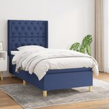 The Living Store Box spring postelja z vzmetnico moder 80x200 cm blago - Box Spring Postelja, (21512767) Cene