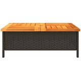  Vrtni stol crni 70 x 70 x 25 cm od ratana i bagremovog drva | shoptok.hr