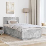  Krevetna konstrukcija s uzglavljem Betonska siva 70 x 190 cm | shoptok.hr