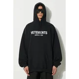 Vetements Dukserica Limited Edition Logo Hoodie boja: crna, s kapuljačom, s tiskom, UE64HD600B