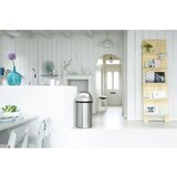 Brabantia Jeklen koš za smeti v mat srebrni barvi 60 l Push Bin – | Shoptok.si