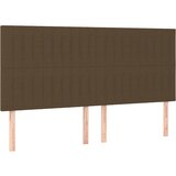 Maison Chic Posteljno vzglavje - Vzglavna omarica 4 kosa temno rjav 100x5x78/88 cm blago, (22077463) Cene