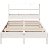 vidaXL Krevet s regalom z knjige bez madraca bijeli 120x200cm borovina | shoptok.hr