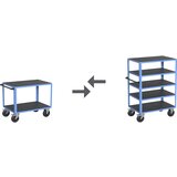 eurokraft pro Dodatna polica CustomLine, za montažni in nivojski voziček, svetlo modre barve | Shoptok.si