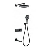 ELITE EDITION Luksuzni termostatski podometni tuš sistem BCS1603 z zaslonom — Črna — Tri izliva | Shoptok.si
