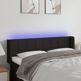  LED uzglavlje crno 147x16x78/88 cm od tkanine | shoptok.hr