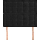  Posteljno vzglavje 2 kosa črno 100x5x78/88 cm žamet, (20793949) | Shoptok.si