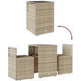  3-dijelni bistro set s jastucima svjetlosivi od poliratana | Eponuda.com