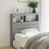 Maison Chic posteljno vzglavje - vzglavna omarica - nočna omarica led siva sonoma 100x17x102 cm, (21705725) | Shoptok.si