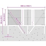 vidaXL varjena žičnata ograja s 13 stebrički Zelena 0.6x50 m Jeklo | Shoptok.si