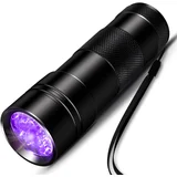 UV svetilka z 12 LED diodami 395 nm Črna, (21278264)