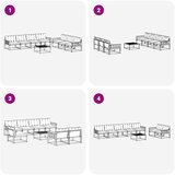  Set vanjskih sofa 8 kom. Bijela i crna | shoptok.hr