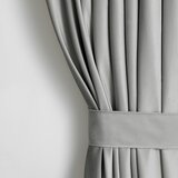AmeliaHome Svetlo siva žametna zavesa za delno zatemnitev 140x270 cm Pleat – | Shoptok.si