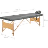 vidaXL Masažni stol s 4 zone i drvenim okvirom antracit 186 x 68 cm | shoptok.hr
