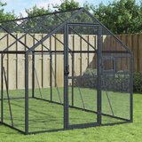 vidaXL Ptičnica antracitna 1,79x6x1,85 m aluminij | Shoptok.si