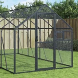 vidaXL Ptičnica antracitna 1,79x6x1,85 m aluminij