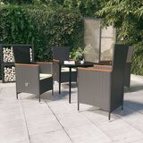  5-dijelni vrtni blagovaonski set s jastucima crni | shoptok.hr