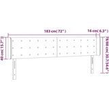  LED posteljno vzglavje temno sivo 183x16x78/88 cm žamet, (20793638) | Shoptok.si