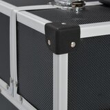  Kovčeg za alat 38 x 22,5 x 34 cm crni aluminijski | shoptok.hr