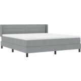 Postelja z vzmetnico Svetlo siva 200 x 180 cm Poliester, (5000126053) Slike