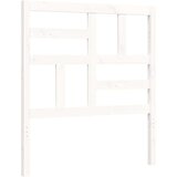  Posteljni okvir z vzglavjem bel 2FT6 trden les | Shoptok.si