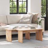 vidaXL Klubska miza 2 pcs Naravni 100 x 69 x 35.5 cm | Shoptok.si