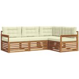  Set vanjskih sofa 4 kom. Prirodna i krem | shoptok.hr