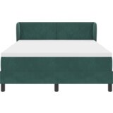 Box Spring Krevet s Madracem Tamnozelena 140x190 cm Baršun | shoptok.hr