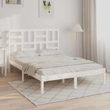  Okvir za krevet od masivne borovine bijeli 140 x 190 cm | shoptok.hr