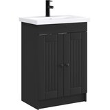 vidaXL Komplet pohištva za kopalnico Črna 56 x 37,5 x 81 cm, (5000246290) | Shoptok.si