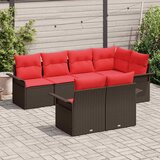  Sjedeća garnitura za vrt 7 kom. Siva Poli ratan 242.5 x 132.5 x 69 cm | shoptok.hr