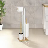 Wenko Belo/v naravni barvi jekleno stojalo za WC papir z WC ščetko Rivalta – | Shoptok.si