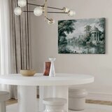  Slika - View of the Park and Lake Retro Vintage Landscape in Greens 60x40 Standard | shoptok.hr