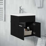 Ormarić za Lavabo - Umivaonik s pohranom Crni hrast 41 x 38 5 x 46 cm | shoptok.hr