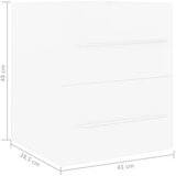 Ormarić za umivaonik bijeli 41 x 38,5 x 48 cm konstruirano drvo | Eponuda.ba