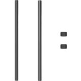 vidaXL Ograde 2 pcs Siva 120 cm Čelik s praškastim premazom | shoptok.hr