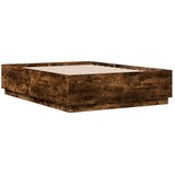  Okvir za krevet s LED svjetlima boja hrasta 135 x 190 cm drveni | Eponuda.ba