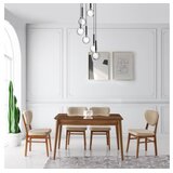 Hanah home Trpezarijski sto Lotus-1123, 130x75x80 cm, Boja oraha | Eponuda.ba