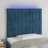 The Living Store led posteljno vzglavje temno modro 90x5x118/128 cm žamet - led vzglavje, (21487831) Cene