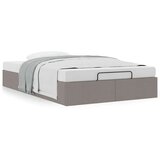 vidaXL Otomanski okvir kreveta bez madraca smeđesivi 120x200cm tkanine | shoptok.hr