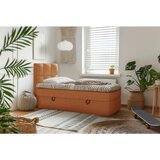 MID.YOU POSTELJA Z VZMETNICO 90 cm x 200 cm , les, tekstil, leseni material opečnato rjava | Shoptok.si