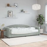  Dnevni krevet s madracem svjetlosivi 90 x 190 cm baršunasti | shoptok.hr