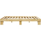 vidaXL posteljni okvir brez vzmetnice 140x190 cm masivni les hrast | Shoptok.si