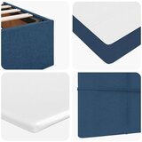 vidaXL Otomanska postelja z vzmetnico moder 90x200 cm blago | Shoptok.si