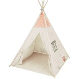 Kikka Boo drveni šator sa prostirkom House Beige, 0m+ | ePonuda.com