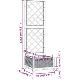  Vrtna žardinjera s rešetkom plavo-siva 40x40x121,5 cm PP | shoptok.hr
